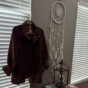 Zenana Outfitters Chocolate Utility Jacket